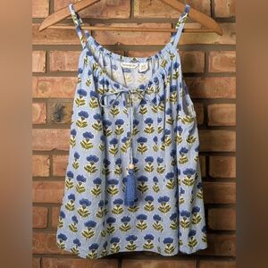 Midnight Sky Blue Floral Camisole Top